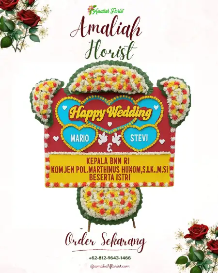 Papan Bunga Pernikahan Palasari Girang